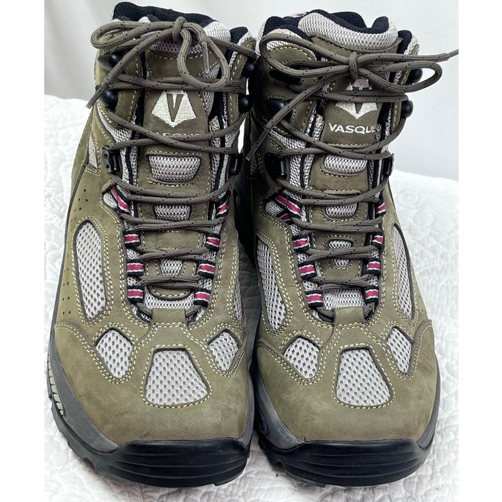Vasque Womens Size 11M Olive Green/Gray Breeze Genuine Leather Ankle Hiking Boot